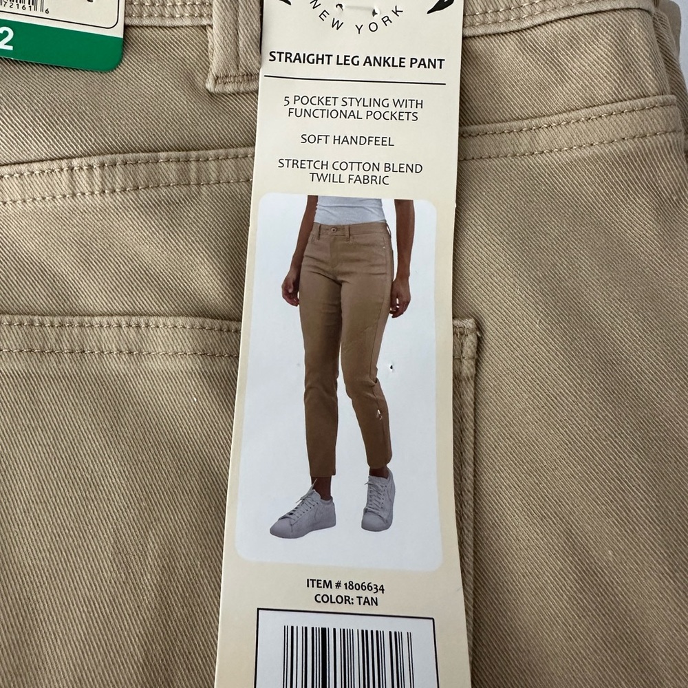 JACHS Girlfriend Tan Straight Leg Ankle Pants Size 12